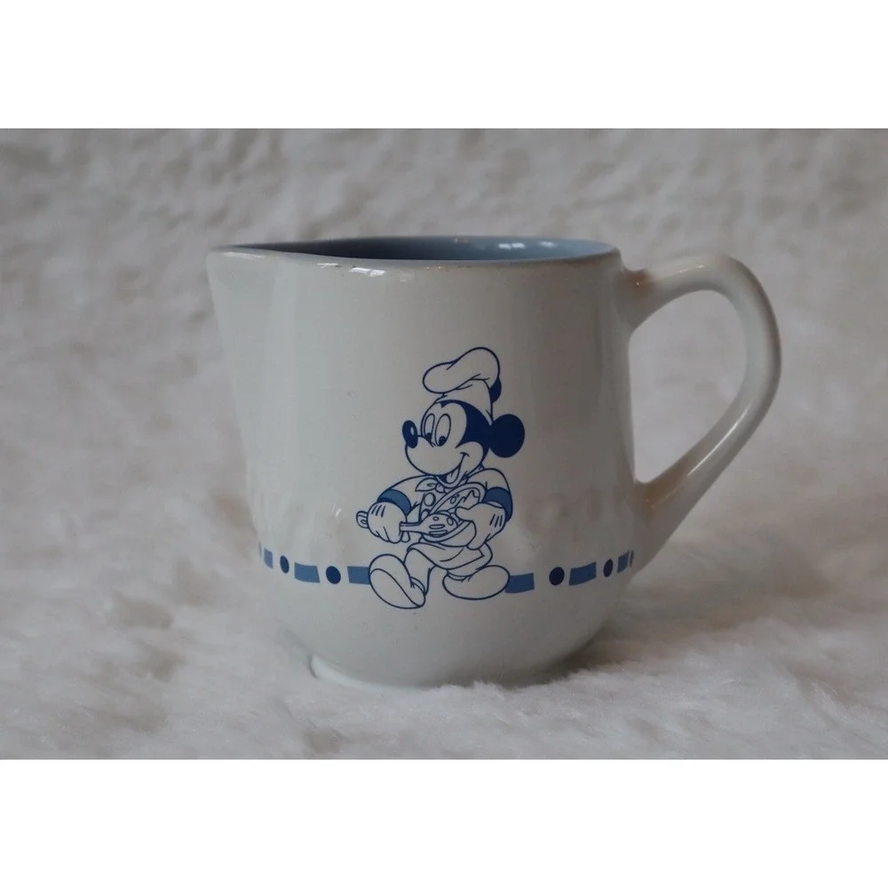 Vintage Disney Parks Gourmet Mickey Mouse Chef Ceramic Creamer Pitcher